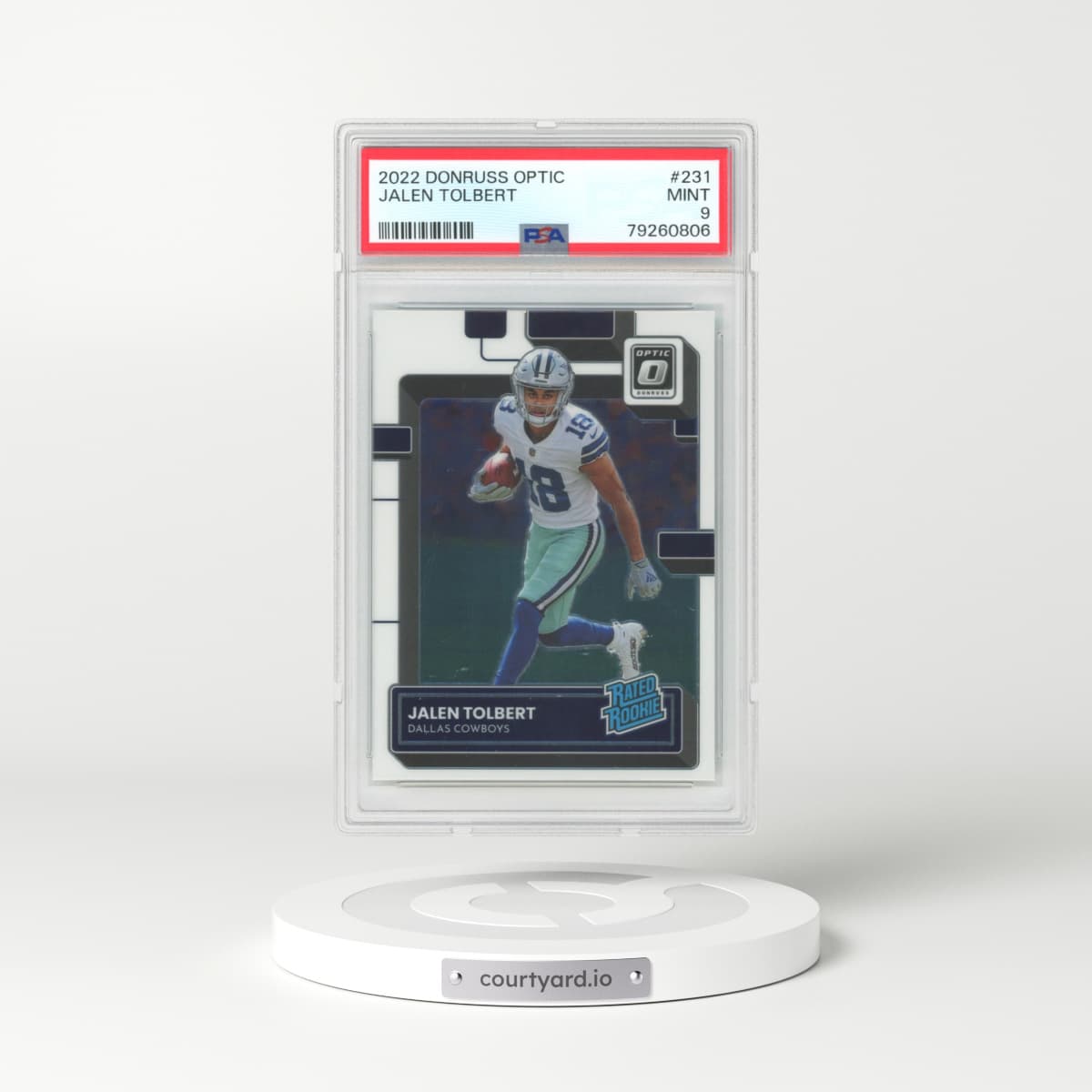 2022 Panini Donruss Optic #231 Jalen Tolbert (PSA 9 MINT)