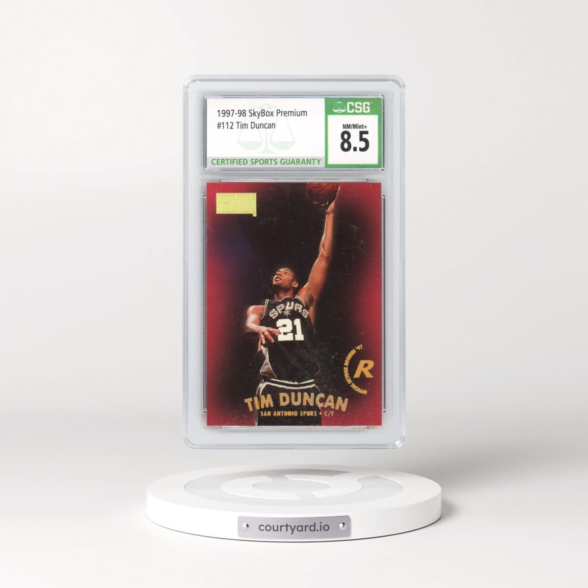 1997 SkyBox Premium #112 Tim Duncan (CSG 8.5 NM-MT+)