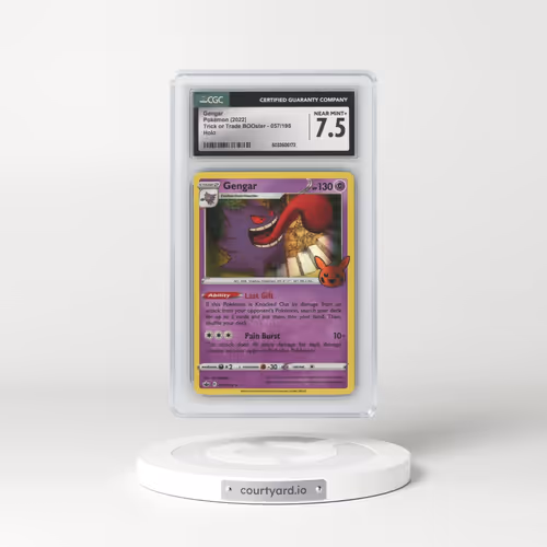 2022 Trick or Trade BOOster #057/198 Gengar - Holo (Pumpkin Stamp) (CGC 7.5 NM+)