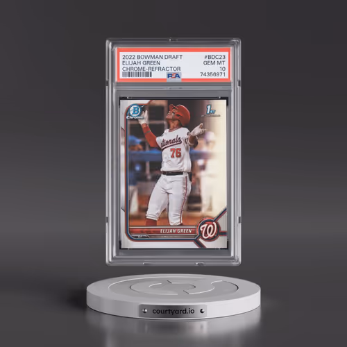 2022 Bowman Draft #BDC23 Elijah Green - Chrome-Refractor (PSA 10 GEM MINT)