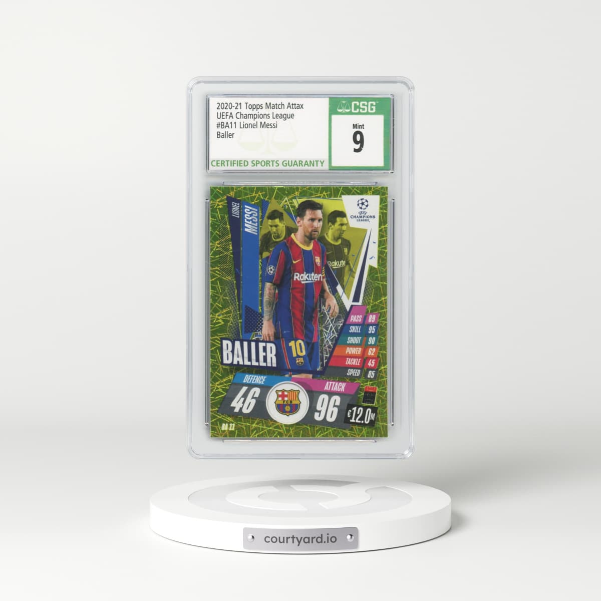 2020 Topps Match Attax #BA11 Lionel Messi - Baller (CSG 9 MINT)