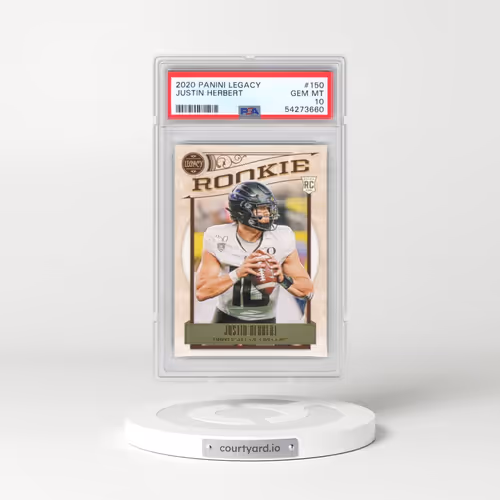 2020 Panini Legacy #150 Justin Herbert (PSA 10 GEM MINT)