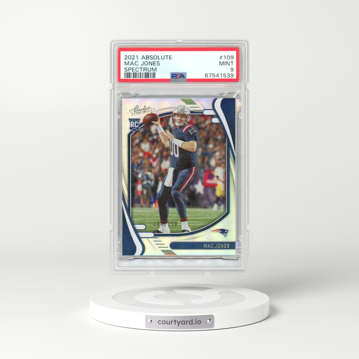 2021 Panini Absolute #109 Mac Jones - Spectrum (PSA 9 MINT)