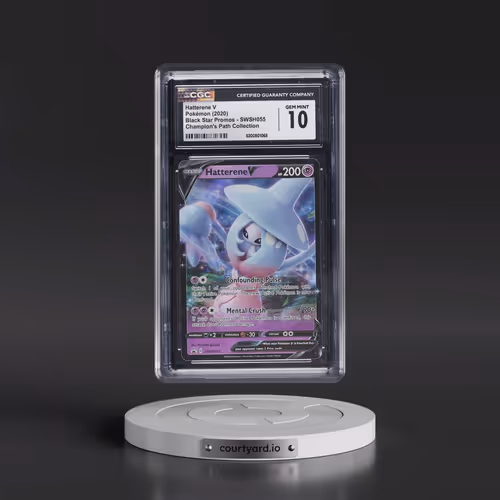2017 Black Star Promos - Sword & Shield #SWSH055 Hatterene V - Holo Champion's Path Coll. - Hatteren