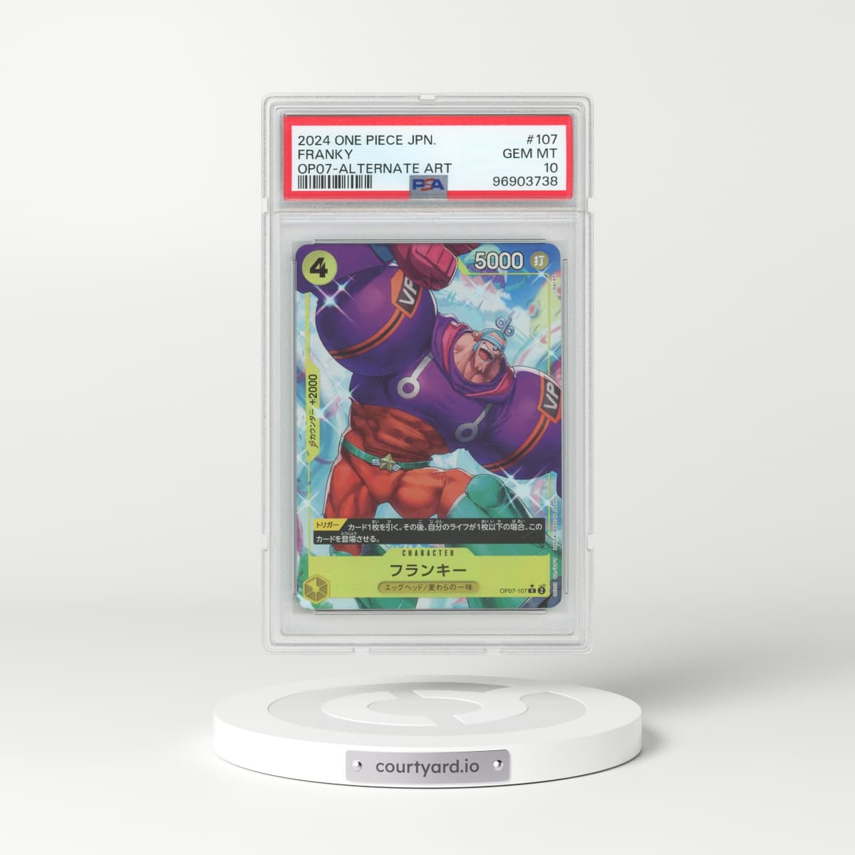 2024 One Piece Japanese 500 Years in the Future #107 Franky - Alternate Art (PSA 10 GEM MINT)