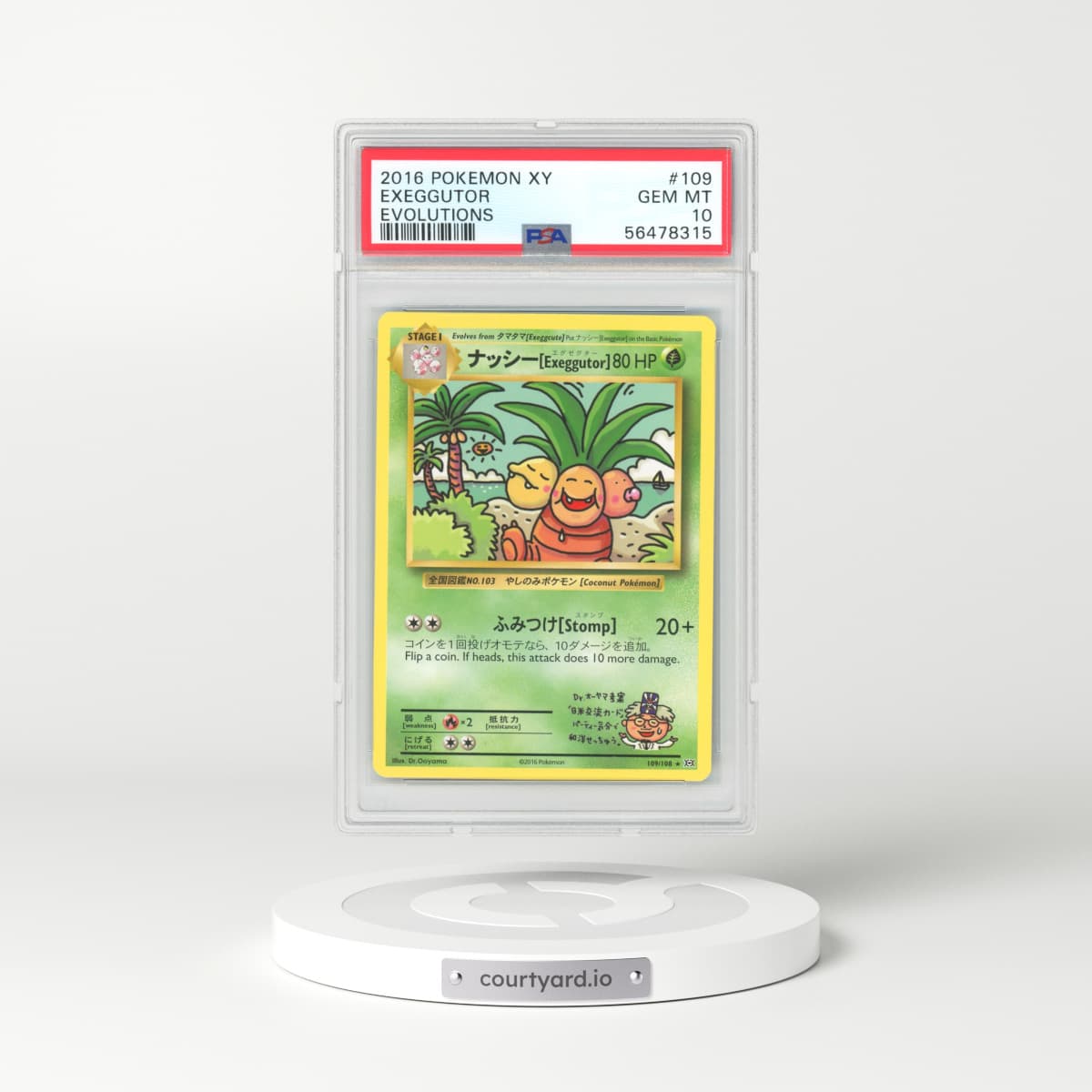 2016 Japanese Evolutions #109 Exeggutor (PSA 10 GEM MINT)