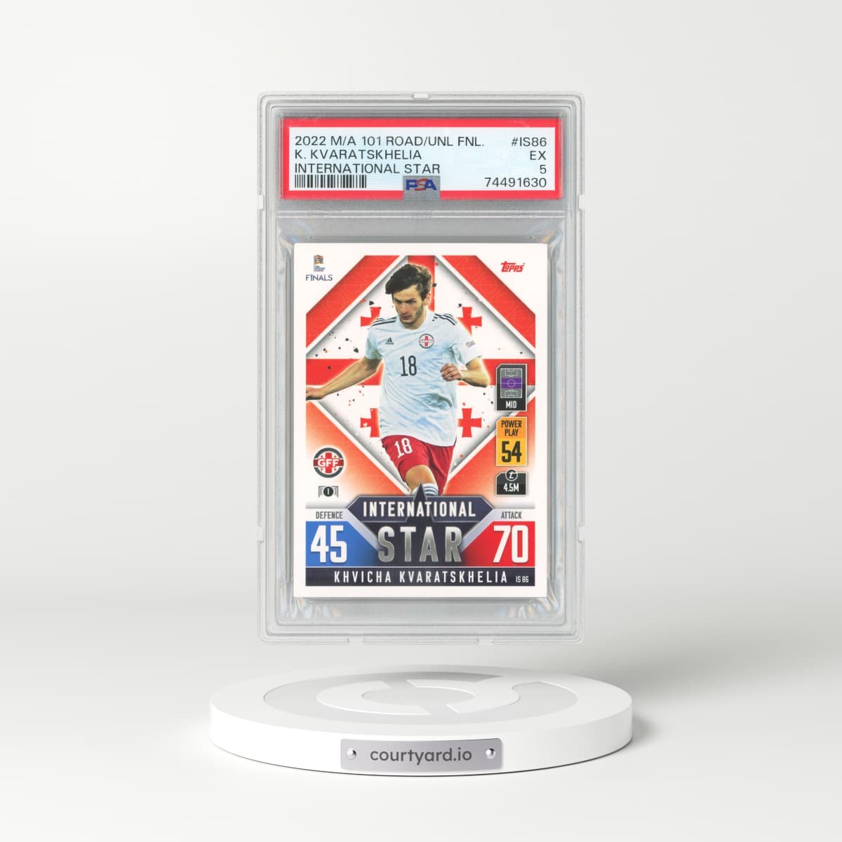 2022 UEFA National League #IS86 Khvicha Kvaratskhelia - International Star (PSA 5 EX)