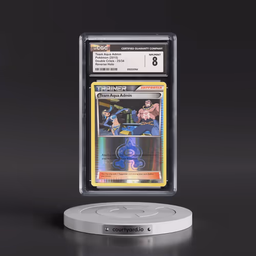 2015 Double Crisis #25/34 Team Aqua Admin - Reverse Holo (CGC 8 NM-MT)