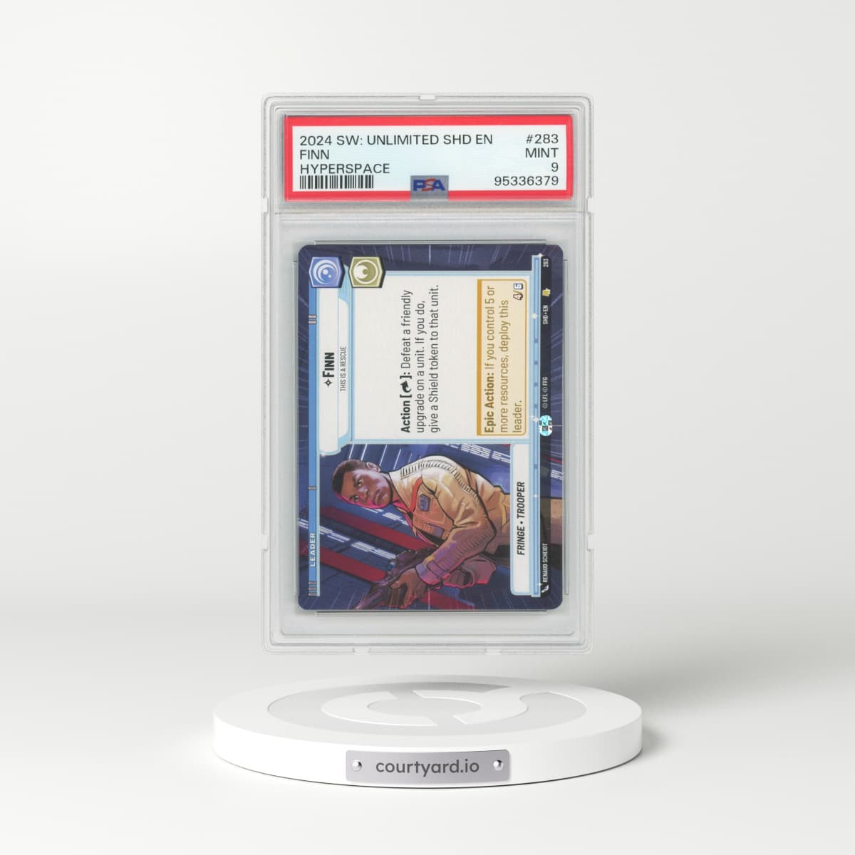 2024 Star Wars: Unlimited Shadows of the Galaxy #283 Finn, This Is A Rescue - Hyperspace (PSA 9 MINT)