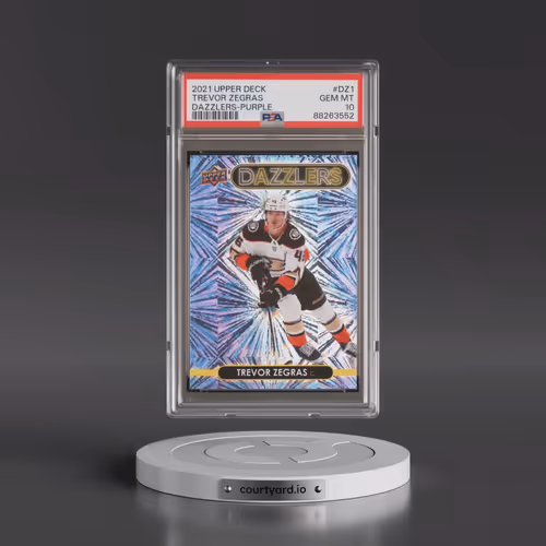 2021-2022 Upper Deck Dazzlers #DZ1 Trevor Zegras - Purple (PSA 10 GEM MINT)