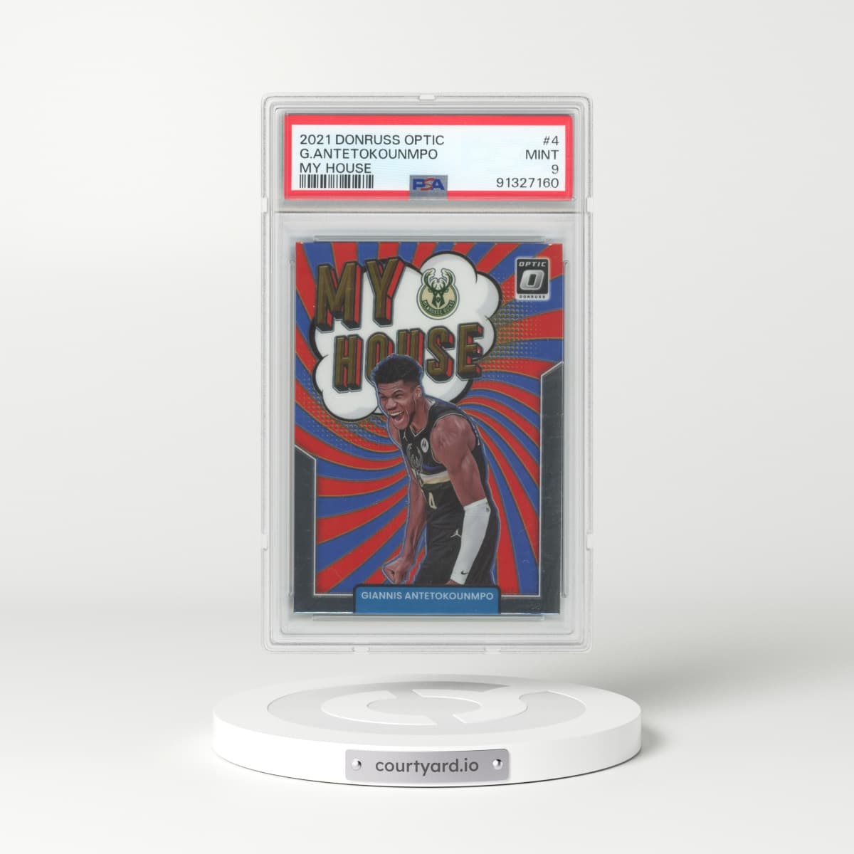 2021 Panini Donruss Optic My House #4 Giannis Antetokounmpo (PSA 9 MINT)