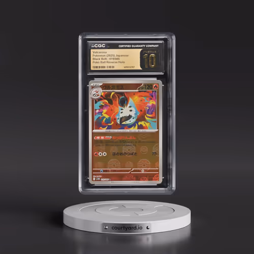 2025 Black Bolt - sv11B #019/086 Volcarona - Reverse Holo Poké Ball (CGC 10 PRISTINE)