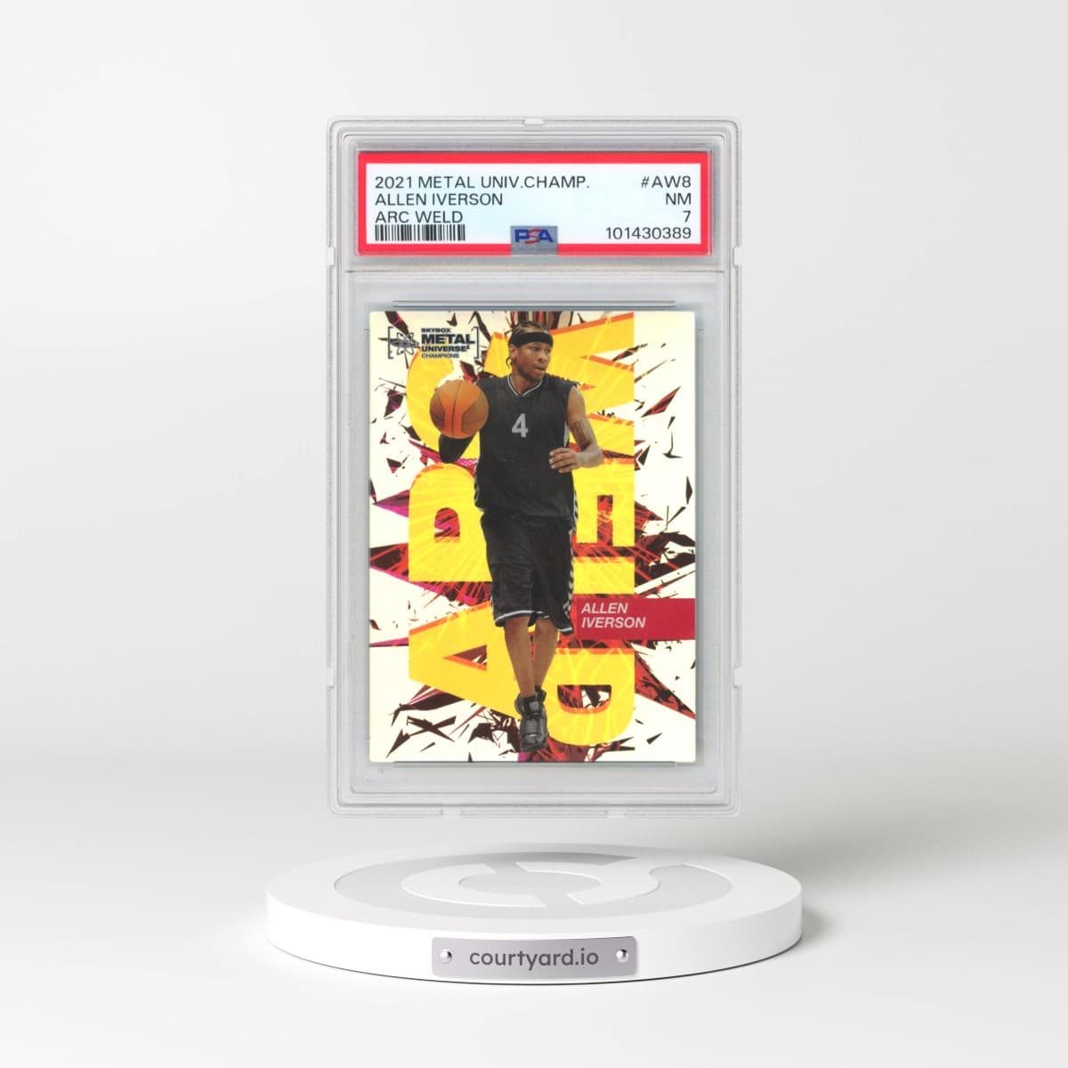 2021 Skybox Metal Universe Champions Arc Weld #AW8 Allen Iverson (PSA 7 NM)