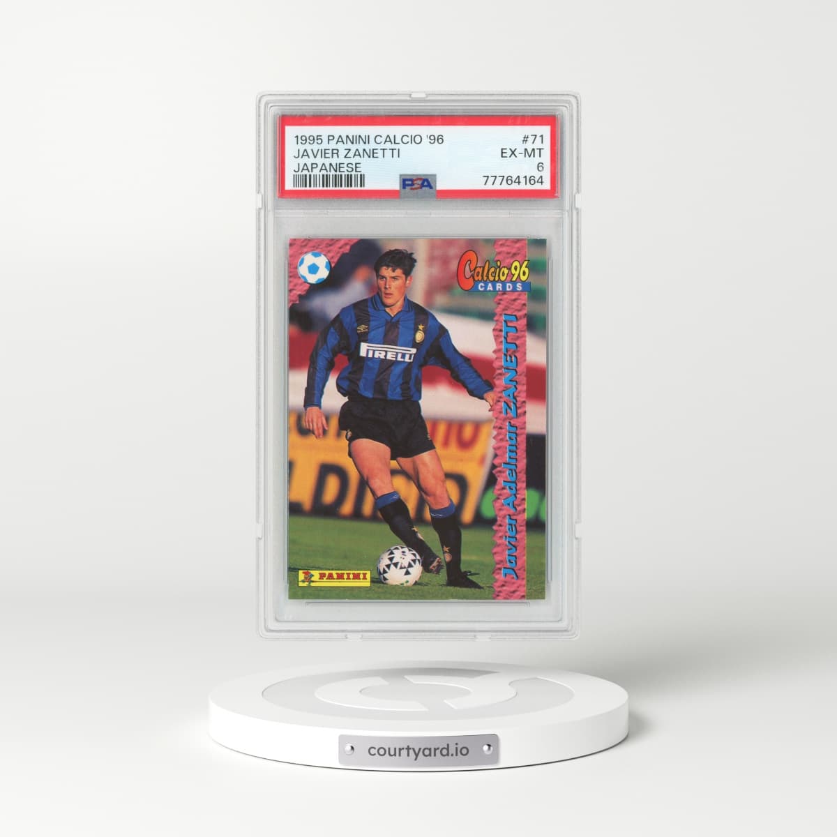 1995 Panini Calcio #71 Javier Zanetti - Japanese (PSA 6 EX-MT)
