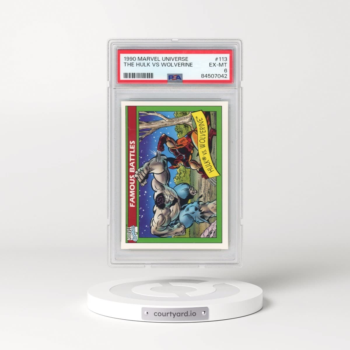 1990 Marvel Universe #113 The Hulk vs. Wolverine (PSA 6 EX-MT)