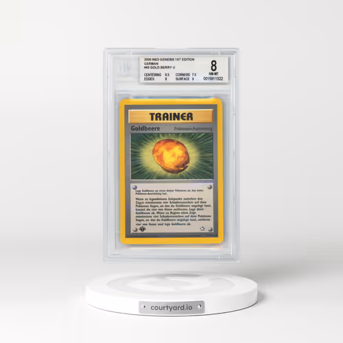 2001 Pokémon Neo Genesis #93 Gold Berry U - 1st Edition (BGS 8 NM-MT)