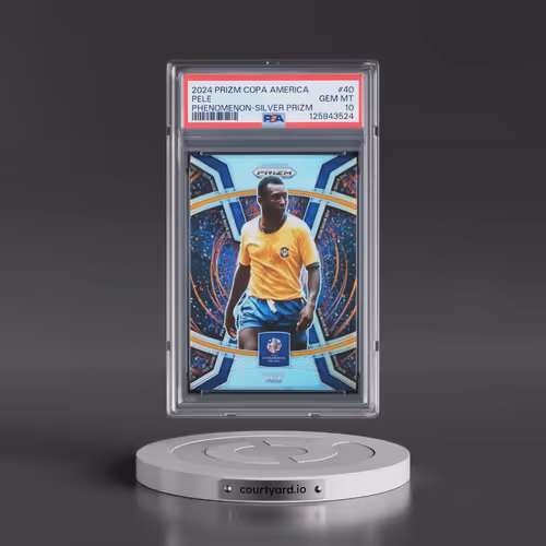 2024 Panini Prizm Conmebol Copa America Phenomenon #40 Pele - Silver Prizm (PSA 10 GEM MINT)