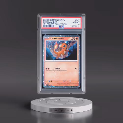 2023 Pokémon Svp EN-SV Black Star Promo #047 Charmander - 151 Poster Collection (PSA 8 NM-MT)