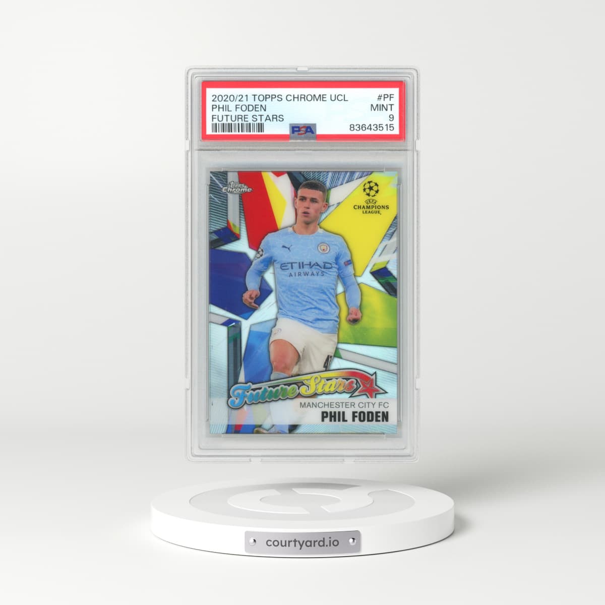 2021 Topps Chrome UCL #PF Phil Foden - Future Stars (PSA 9 MINT)