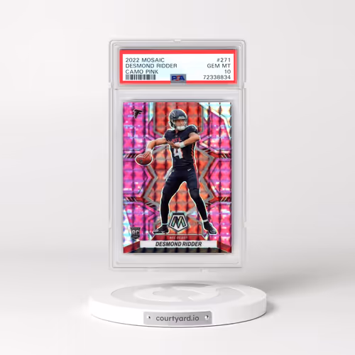 2022 Panini Mosaic #271 Desmond Ridder - Camo Pink (PSA 10 GEM MINT)