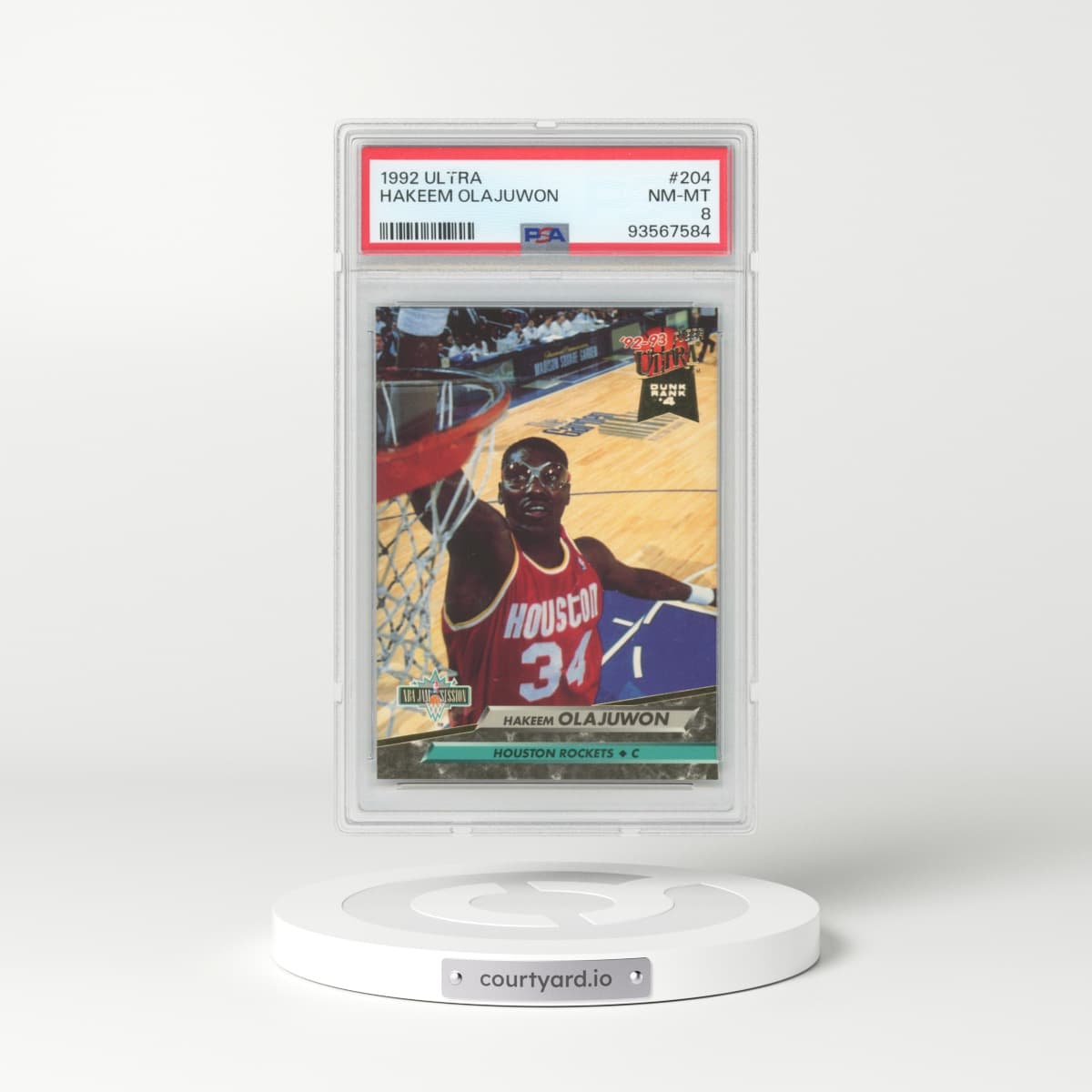 1992 Ultra #204 Hakeem Olajuwon (PSA 8 NM-MT)