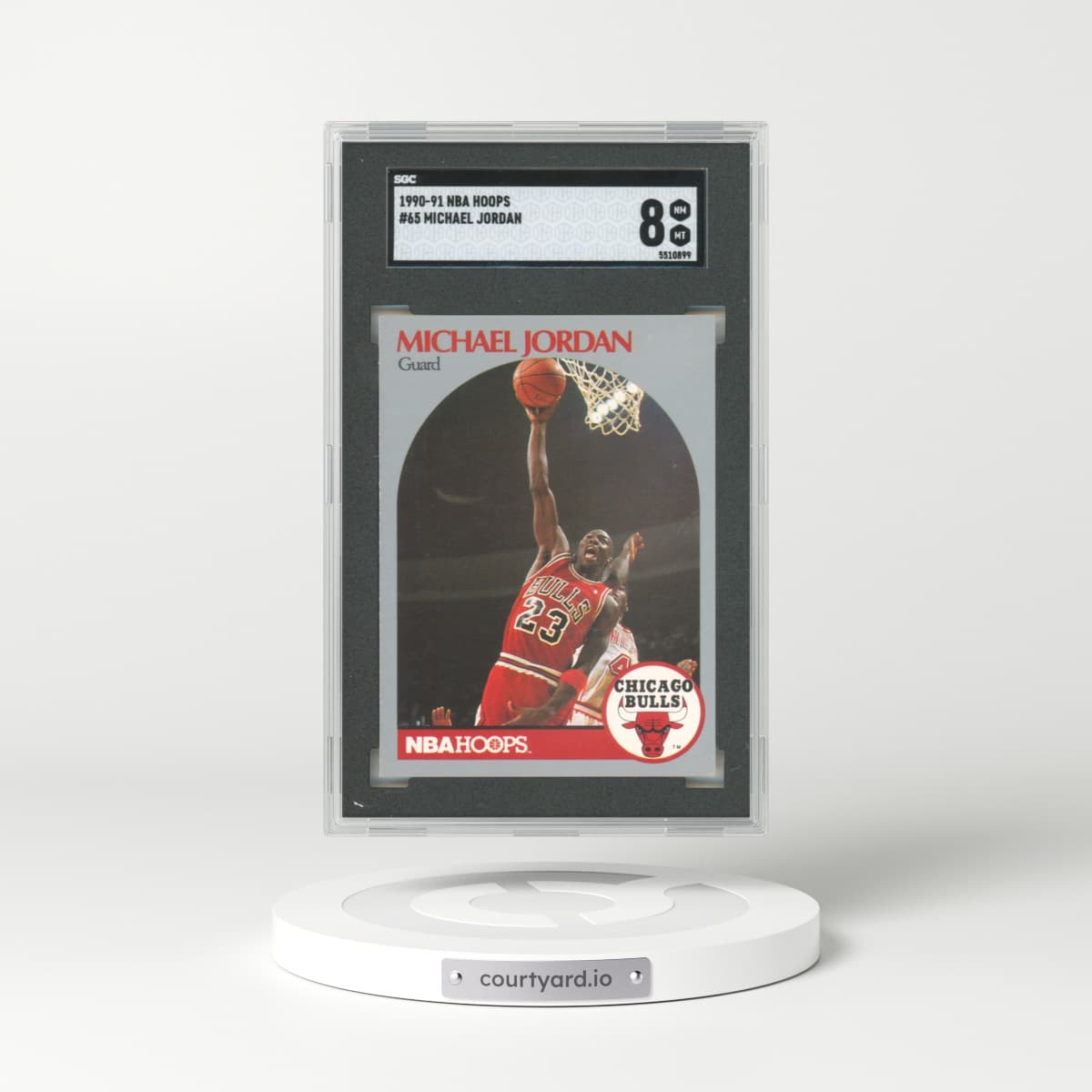 1990 Nba Hoops #65 Michael Jordan (SGC 8 NM-MT)