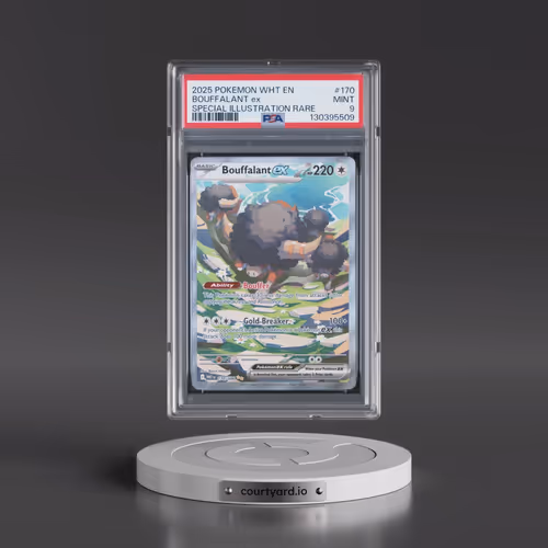2025 Pokémon Wht EN-White Flare #170 Bouffalant EX - Holo Special Illustration Rare (PSA 9 MINT)