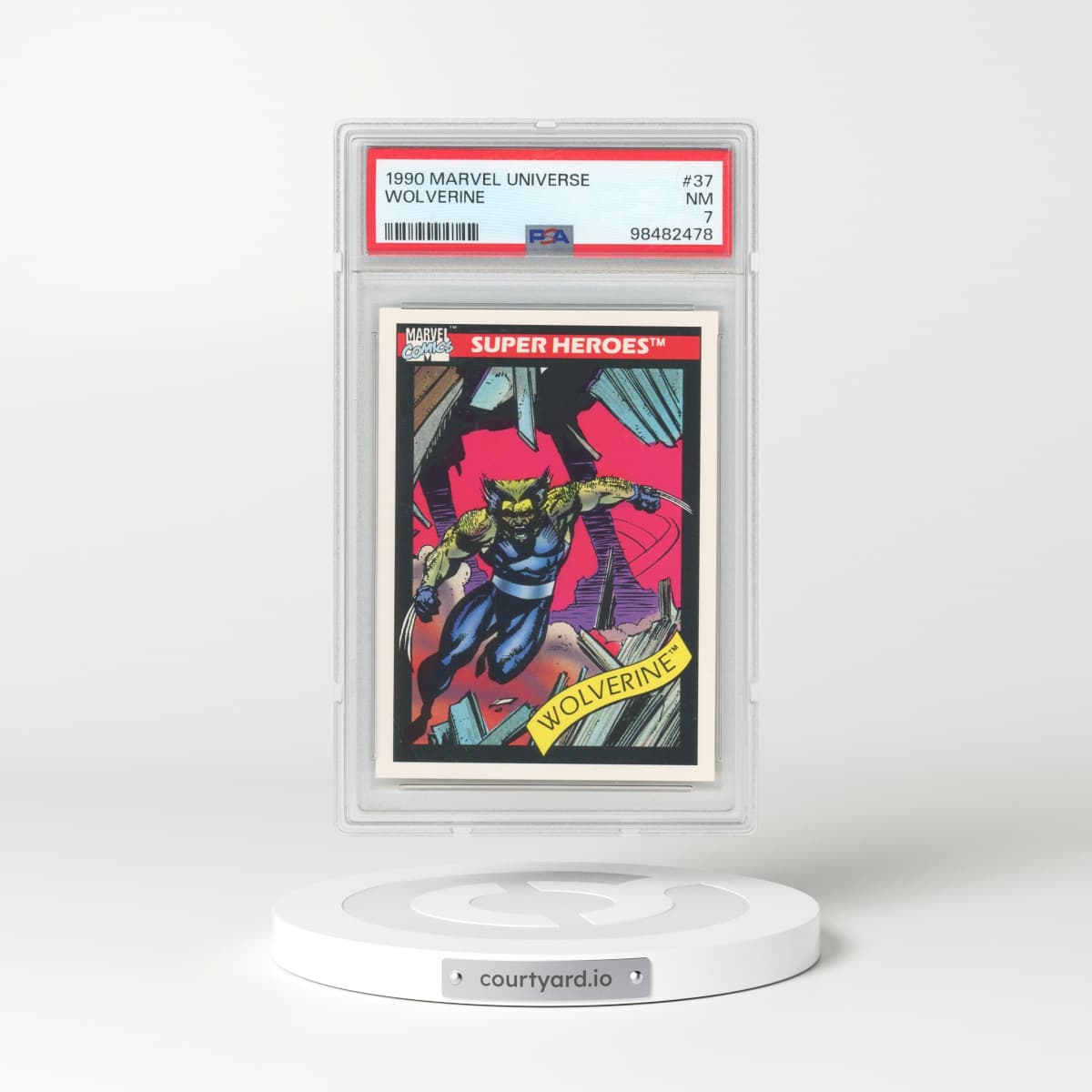 1990 Marvel Universe Series I (1990 Impel) - English #37 Wolverine (PSA 7 NM)