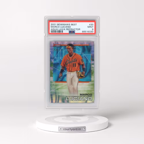 2021 Bowman's Best #20 Marco Luciano - Aqua Lava Refractor (PSA 9 MINT)