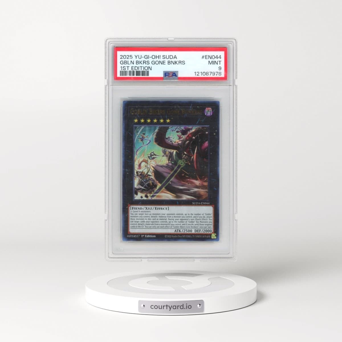 2025 YU-GI-Oh! Suda-Supreme Darkness #EN044 Goblin Bikers Gone Bonkers - 1st Edition (PSA 9 MINT)