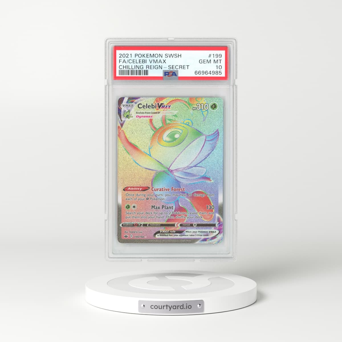 2021 Chilling Reign #199 Celebi VMAX - Full Art Holo (PSA 10 GEM MINT)
