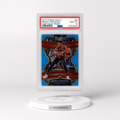 2019 Panini Select #86 Bruno Fernando - Light Blue Prizm (PSA 10 GEM MINT)