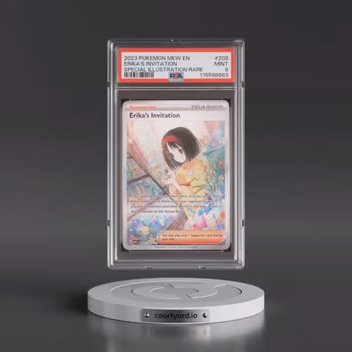 2023 Pokémon Mew EN-151 #203 Erika's Invitation - Special Illustration Rare (PSA 9 MINT)
