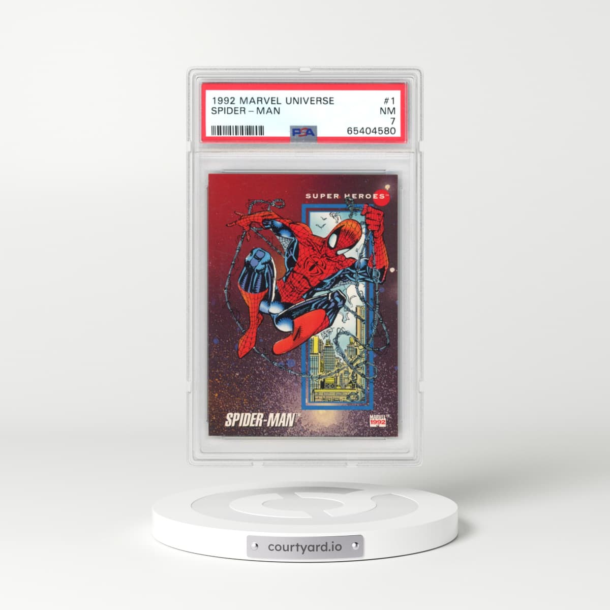 1992 Marvel Universe Series III (1992 Impel (Skybox) - English #1 Spider-Man (PSA 7 NM)