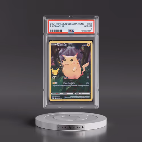 2021 Pokémon Celebrations #005 Pikachu - Full Art (PSA 8 NM-MT)