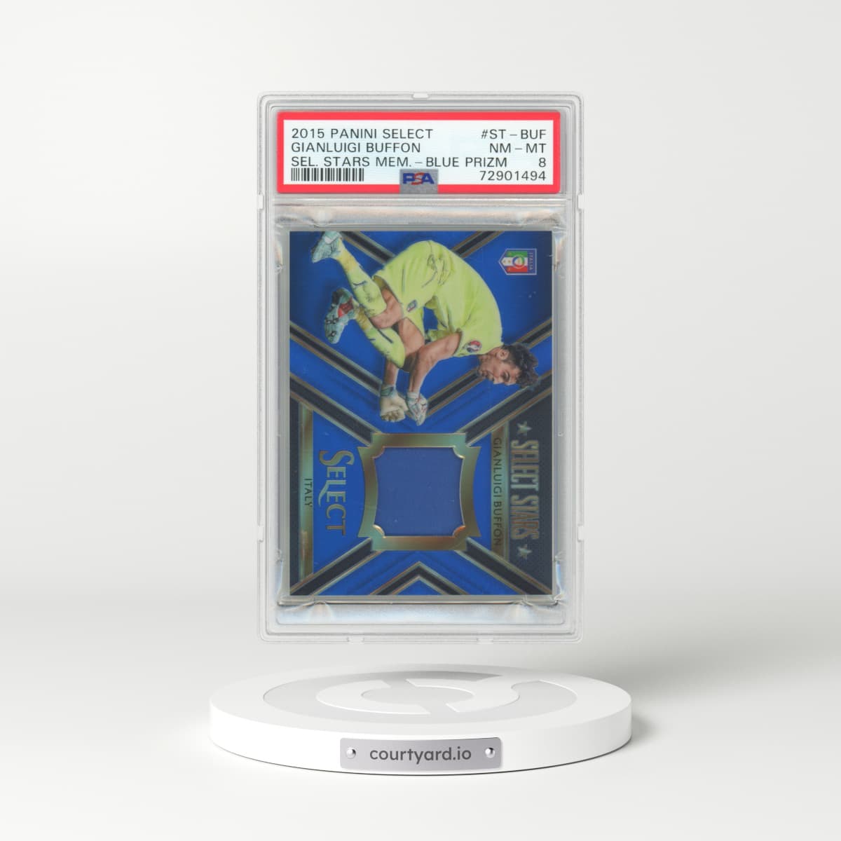 2015 Panini Select #ST-BUF Gianluigi Buffon - Blue Prizm (PSA 8 NM-MT)