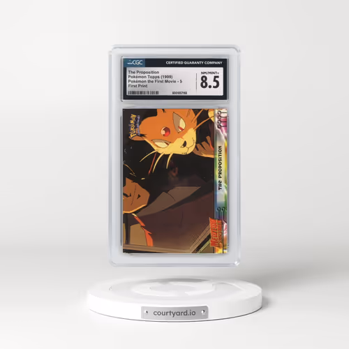 1999 Pokémon the First Movie #5 The Proposition - First Print (Blue Topps Logo) (CGC 8.5 NM-MT+)