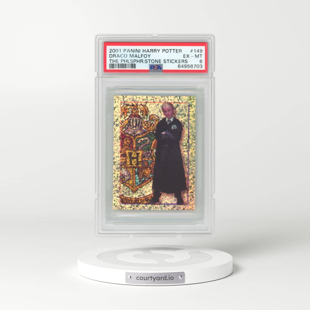 2001 Panini Harry Potter #149 Draco Malfoy - The Philosophers Stone Stickers (PSA 6 EX-MT)