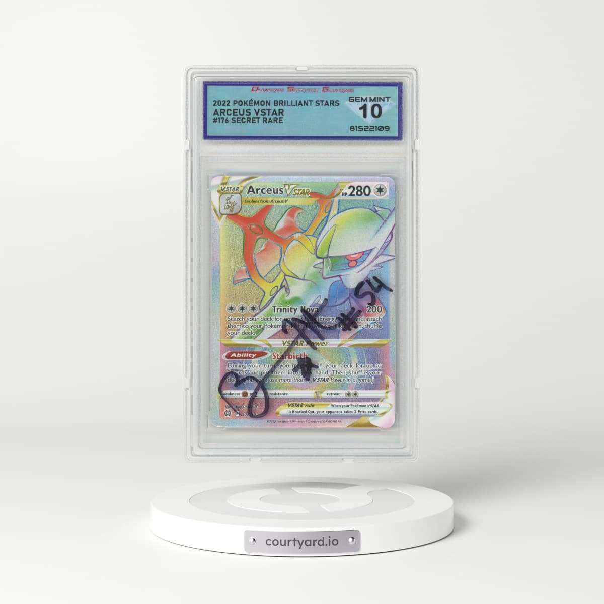 2022 Brilliant Stars #176 Arceus VSTAR - Full Art Holo (DSG 10 GEM MINT)