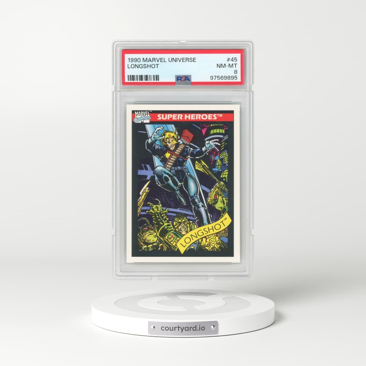 1990 Marvel Universe Series I (1990 Impel) - English #45 Longshot (PSA 8 NM-MT)