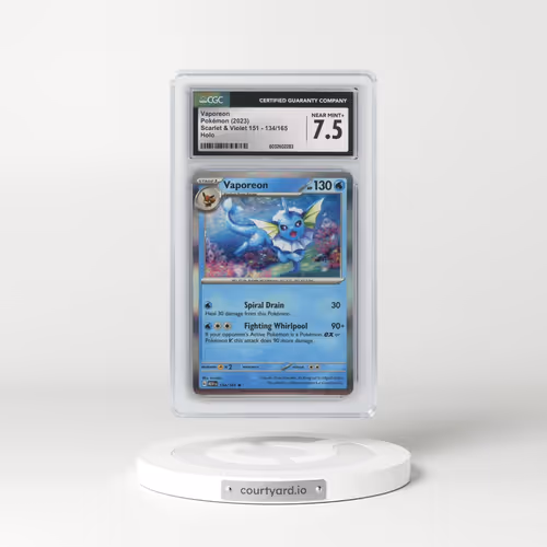 2023 Scarlet & Violet 151 - MEW EN #134/165 Vaporeon - Holo (CGC 7.5 NM+)