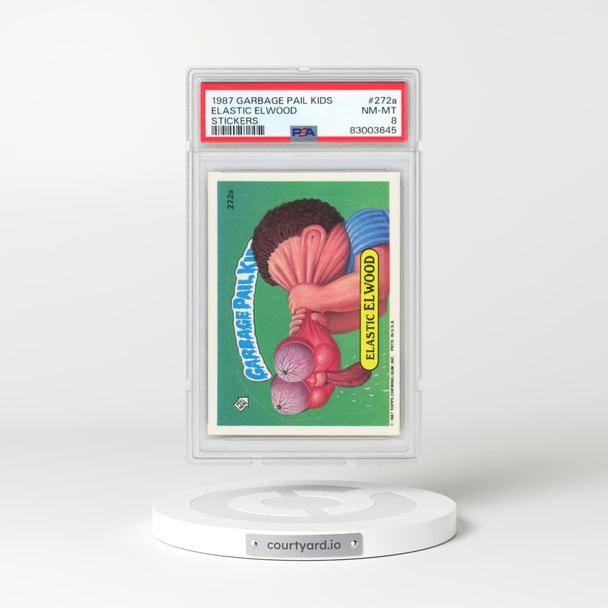 1987 Garbage Pail Kids #272a Elastic Elwood - Stickers (PSA 8 NM-MT)