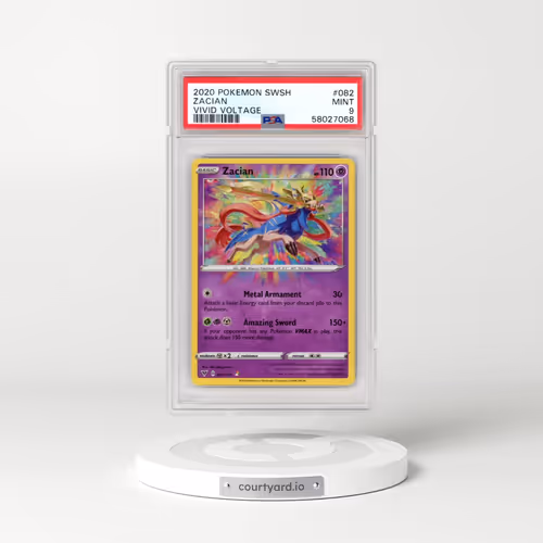 2020 Pokémon Sword & Shield Vivid Voltage #082 Zacian (PSA 9 MINT)