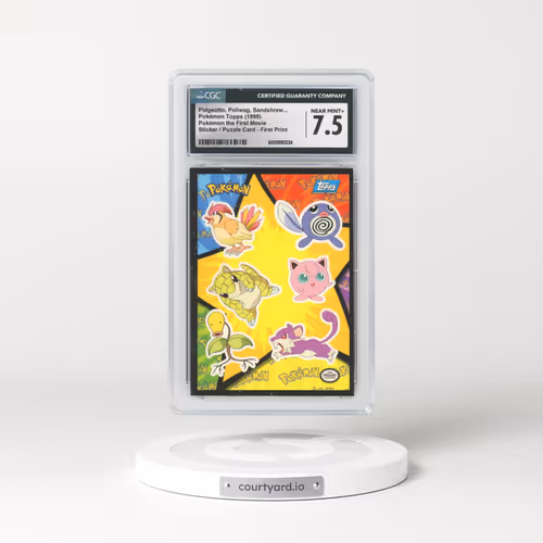 1999 Pokémon the First Movie Pidgeotto, Poliwag, Sandshrew, Jigglypuff, Bellsprout, Rattata - Sticke