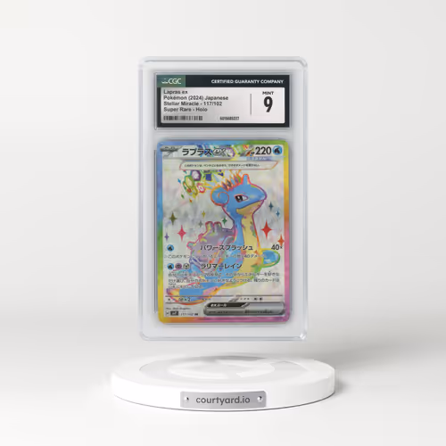 2024 Stellar Miracle #117/102 Lapras ex - Super Rare Holo (CGC 9 MINT)