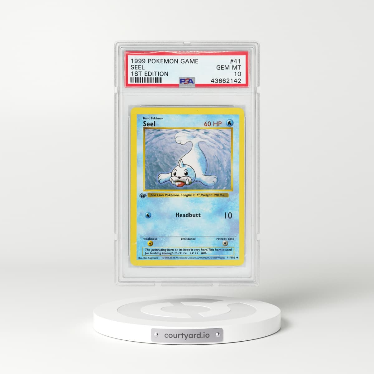 1999 Base Set #41 Seel - 1st Edition Shadowless (PSA 10 GEM MINT)