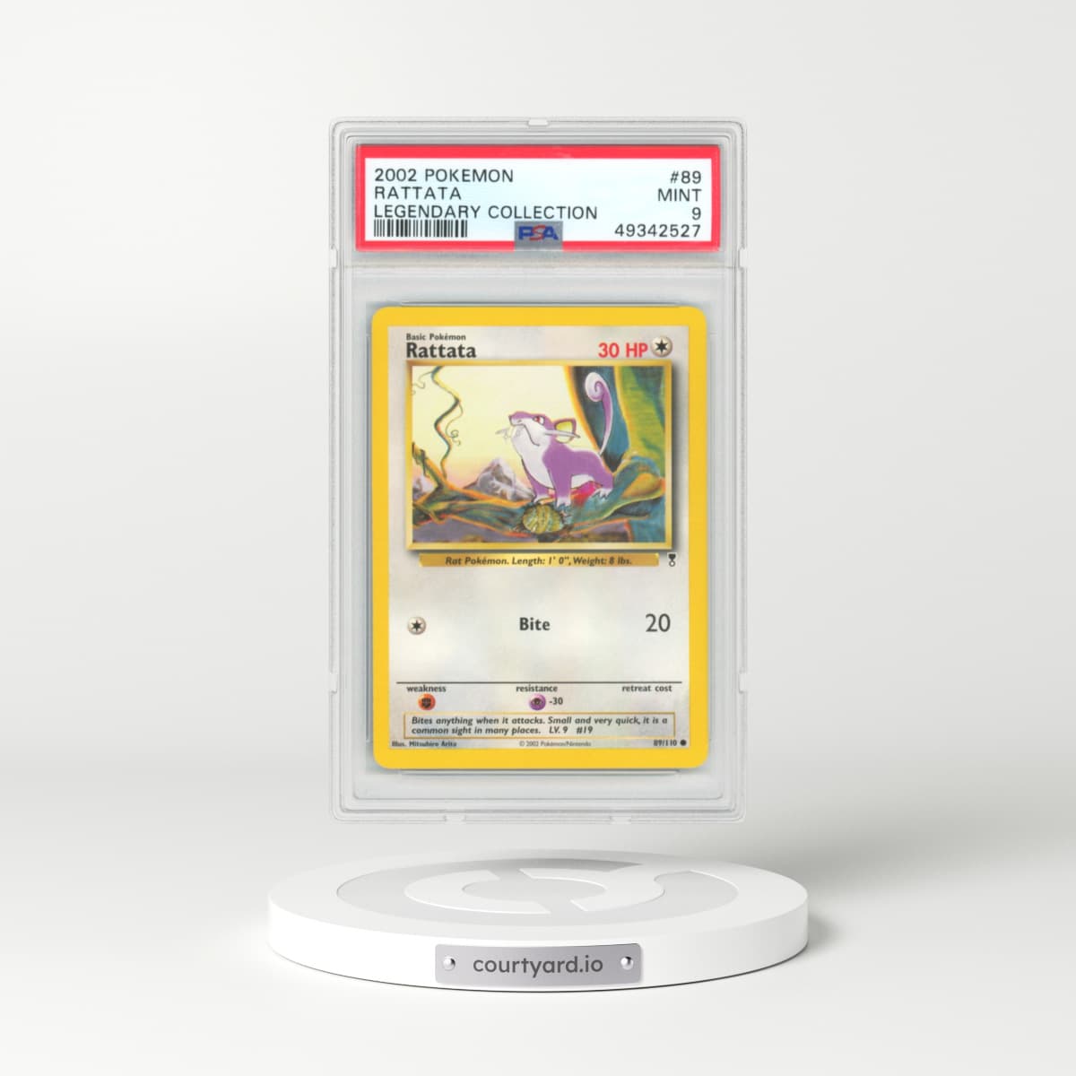 2002 Legendary Collection #89 Rattata (PSA 9 MINT)