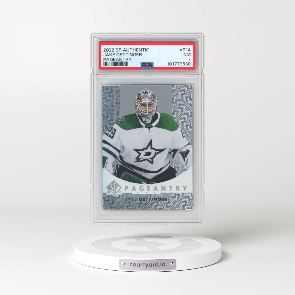 2022 SP Authentic Pageantry #P14 Jake Oettinger (PSA 7 NM)