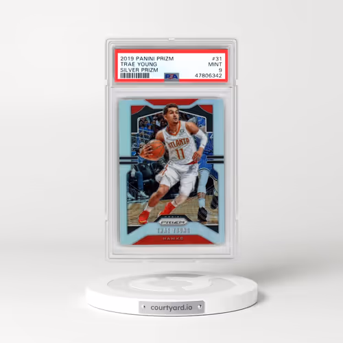 2019 Panini Prizm #31 Trae Young - Silver Prizm (PSA 9 MINT)