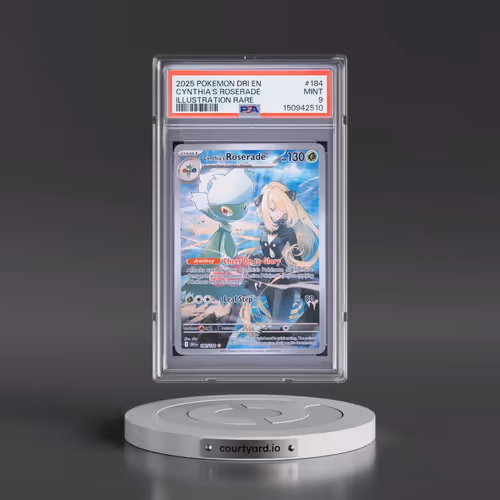 2025 Pokémon Dri EN-Destined Rivals #184 Cynthia's Roserade - Illustration Rare (PSA 9 MINT)